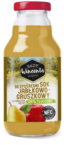 Sady Wincenta Sok jabłko gruszka 100 NFC tłoczony 330ml Delikatesy