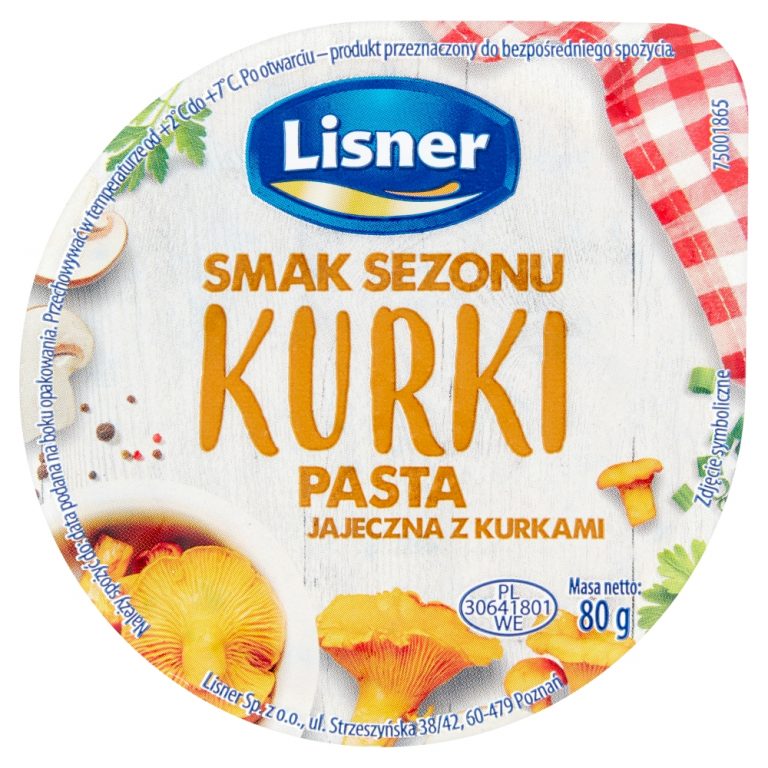 Lisner Smak Sezonu Kurki Pasta jajeczna z kurkami 80 g Delikatesy Dwójka