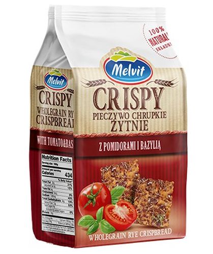 Melvit Crispy Pieczywo Chrupkie Ytnie Z Pomidorami I Bazyli G