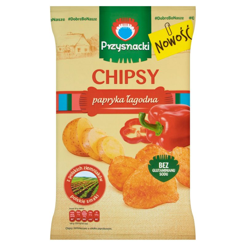 Przysnacki Chipsy papryka łagodna 135 g Delikatesy Dwójka