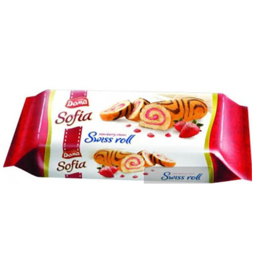 DOMA Swiss roll Sofia Rolada z nadzieniem truskawkowym 200 g ...