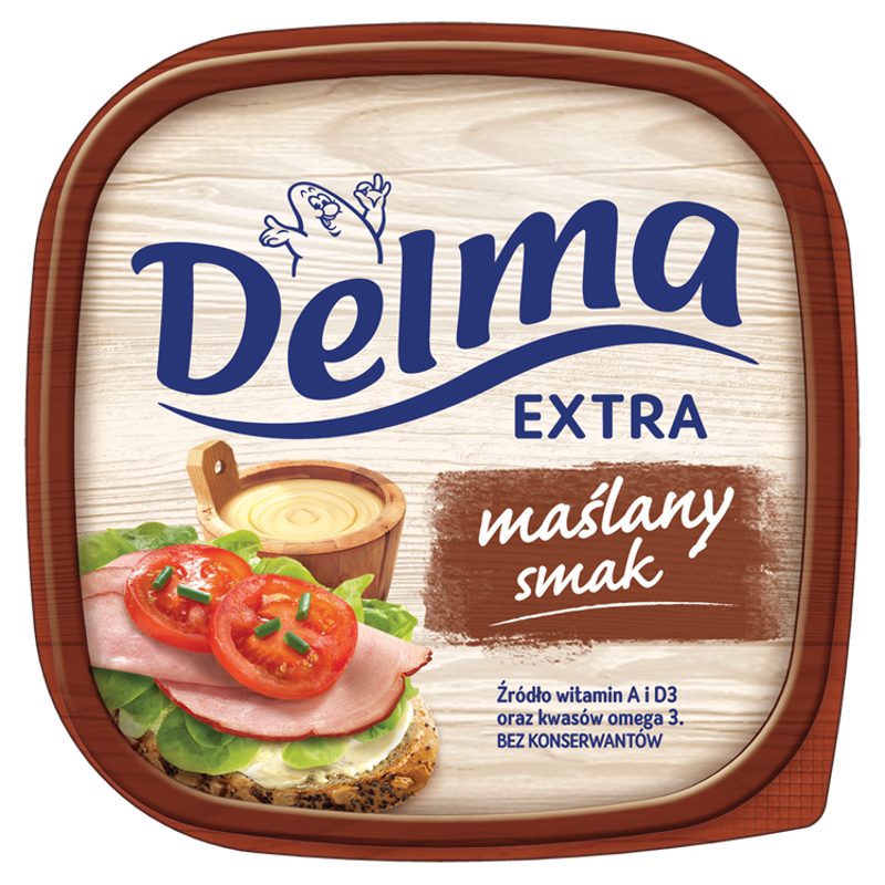 Delma Extra Margaryna o smaku masła 450 g - DelikatesyDwojka